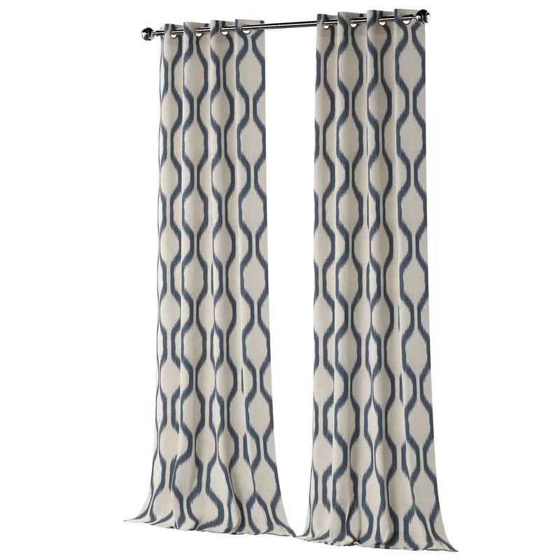 Valdovinos Geometric Room Darkening Grommet Single Curtain Panel | Wayfair North America