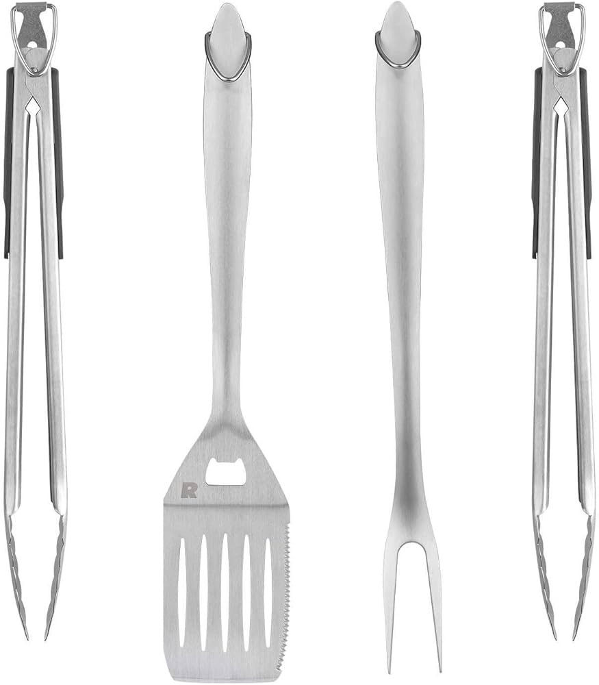 RED22SOUTH Premium BBQ Accessories for Outdoor Grill - 2 Grill Tongs, a Grill Spatula & Fork, 4pc... | Amazon (US)