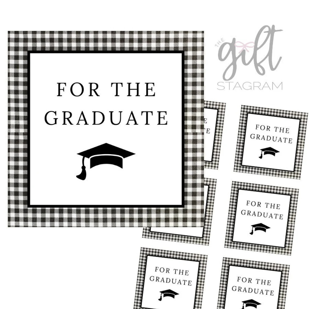 Happy Graduation Gift Tag DIGITAL DOWNLOAD Grad Gift Tag Graduation Gift Ideas 3x3 Tag - Etsy | Etsy (US)