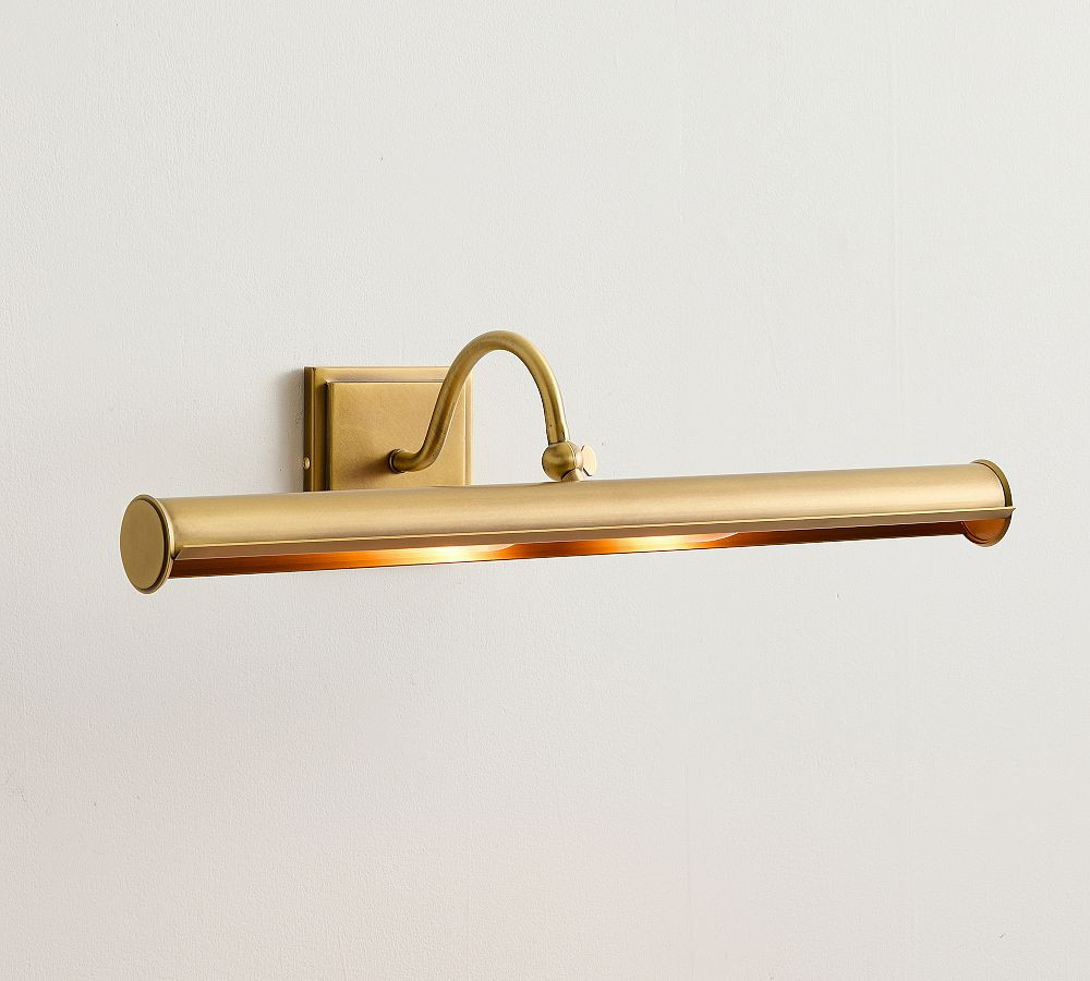 Palmer Metal Picture Light 24"" Sconce, Vintage Brass, Large | Pottery Barn (US)
