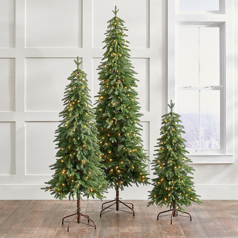 Christmas Down Swept Slim Pine Trees - 5-1/2' - Grandin Road | Grandin Road