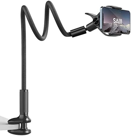 Gooseneck Phone Holder for Bed - SAIJI Overall Length 38.6” Flexible Leather Wrapped Arm Overhe... | Amazon (US)