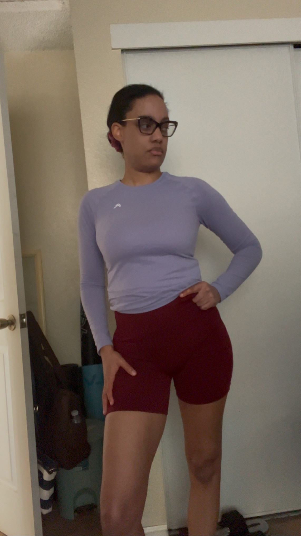 Best go to seamless fitted long sleeve in vintage purple paired with effortless seamless rosewood shorts
@oneractive

#LTKStyleTip #LTKActive #LTKFitness