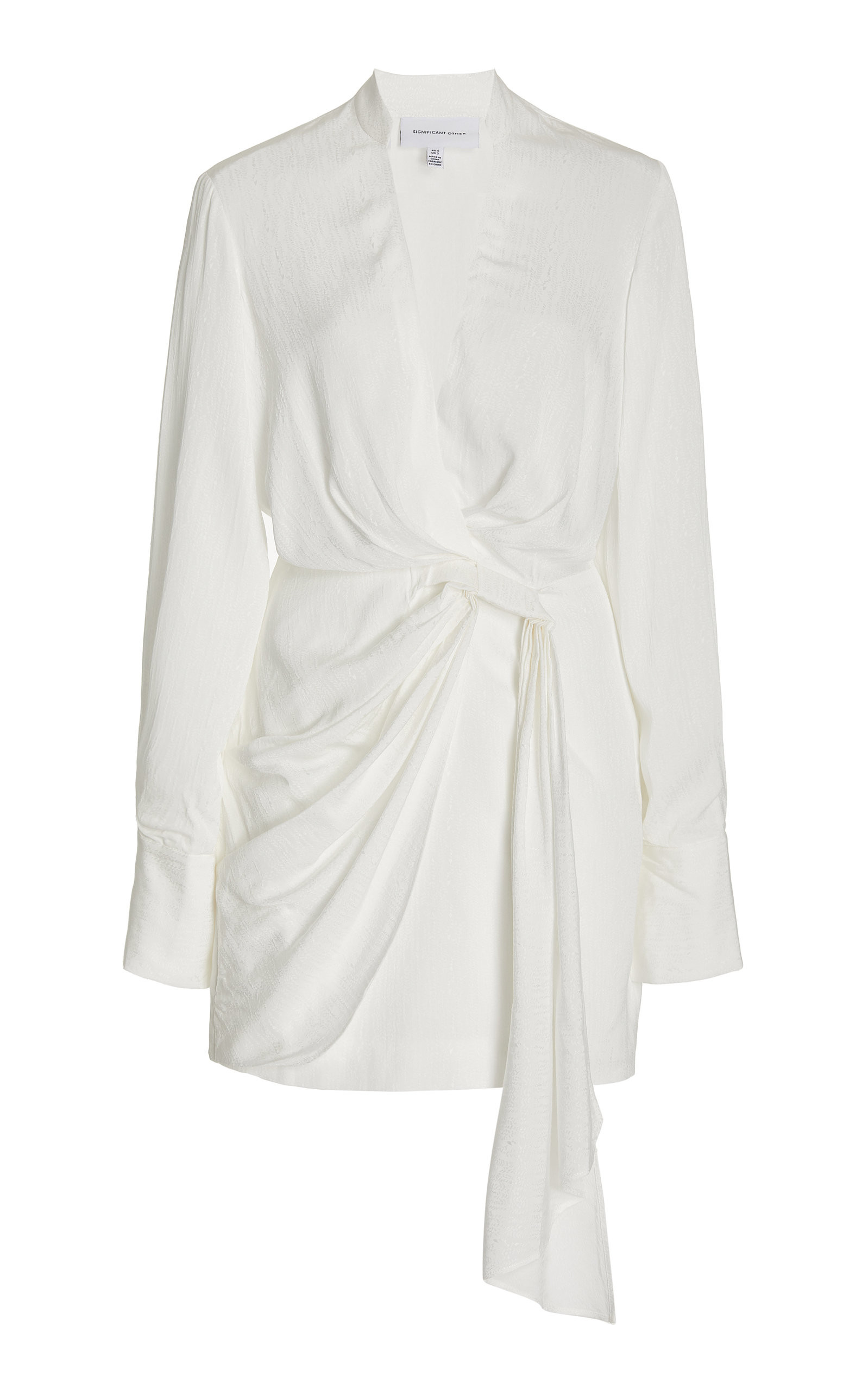 Amalfi Textured Crepe Mini Wrap Shirt Dess | Moda Operandi (Global)