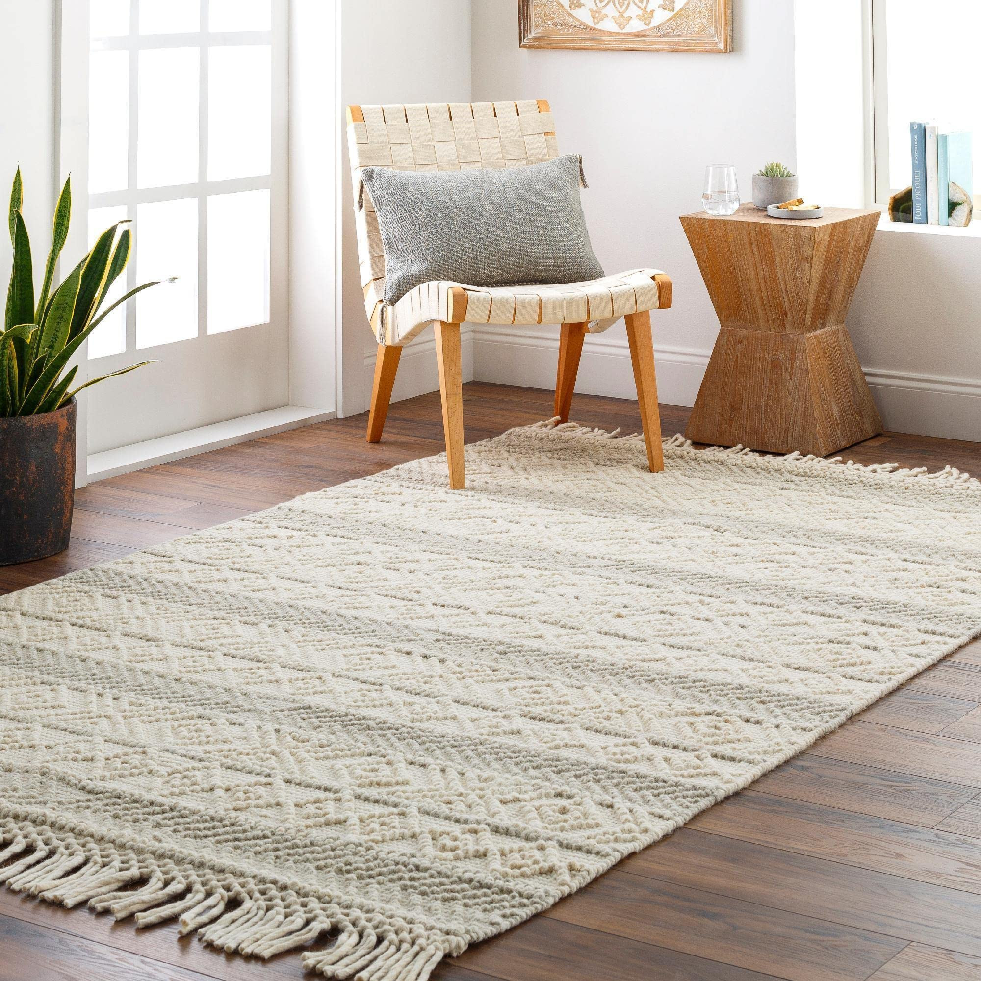Mark&Day Area Rugs, 8x10 Creekside Cottage Beige Area Rug, Beige Grey Carpet for Living Room, Bedroom or Kitchen (8' x 10') | Amazon (US)