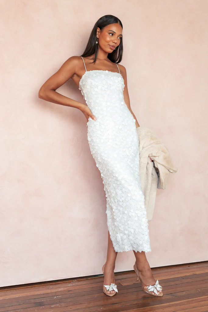 Letta Midi Dress - White | Petal & Pup (US)