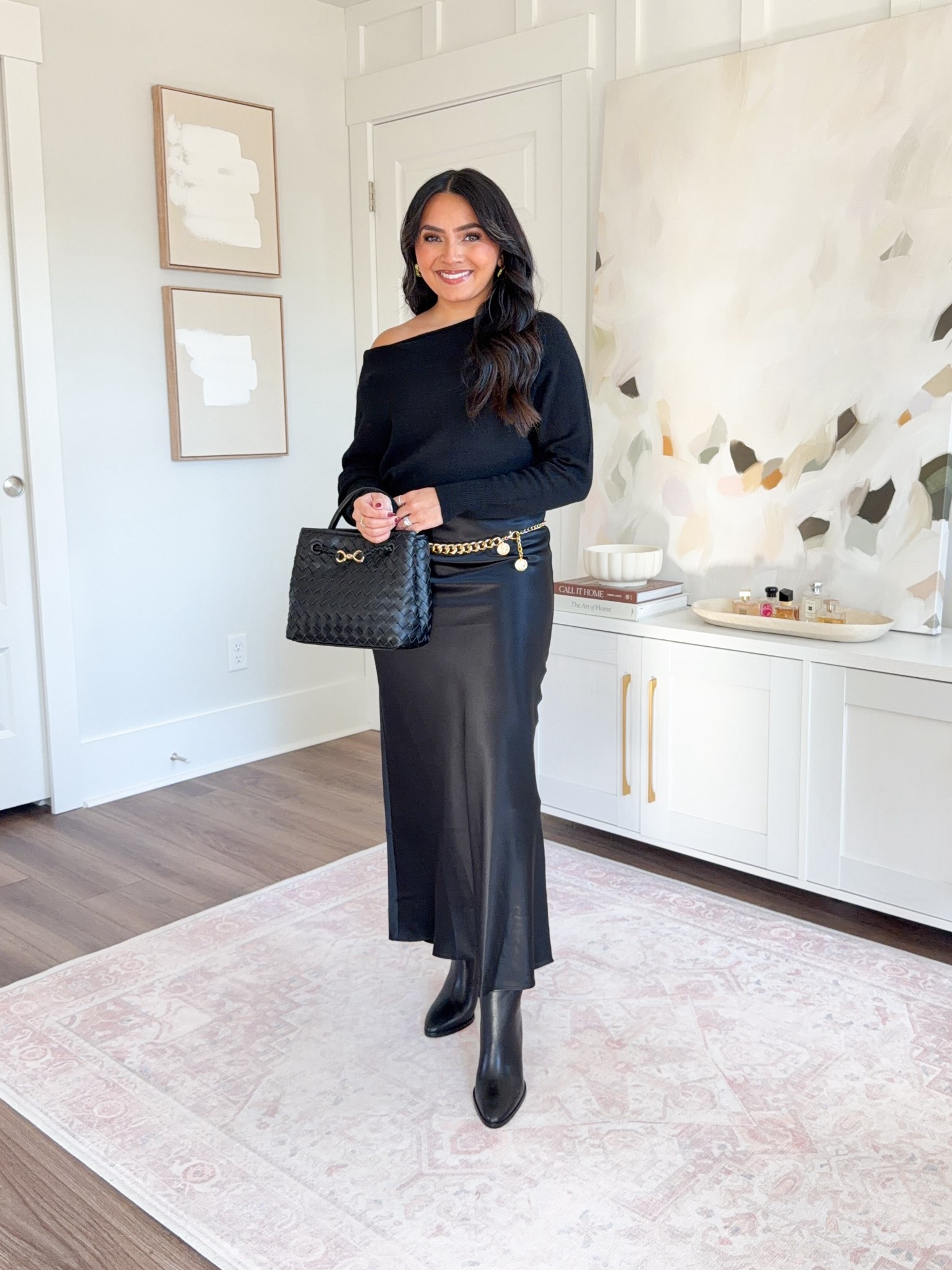 Black boatneck sweater size xs TTS
Chain belt one size TTS
Black maxi skirt size xs TTS
Black boots size 5.5 TTS

#LTKootd #LTKFindsUnder100 #LTKPetite