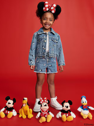 Old Navy x Disney© High-Waisted Frayed-Hem Jean Shorts for Toddler Girls | Old Navy (US)
