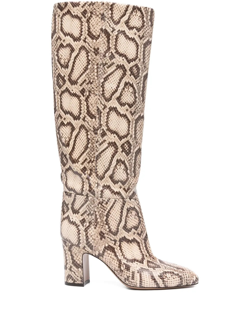 Paris Texas 80MM python print calf leather boots - Neutrals | Farfetch Global