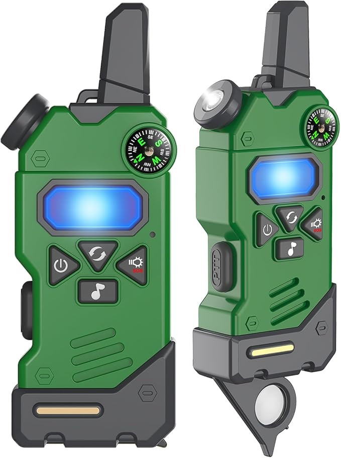 Walkie Talkies for Kids,5 Colourful Channels 2 Way Radio,Compass Flashlight and Magnifying Glass,... | Amazon (US)
