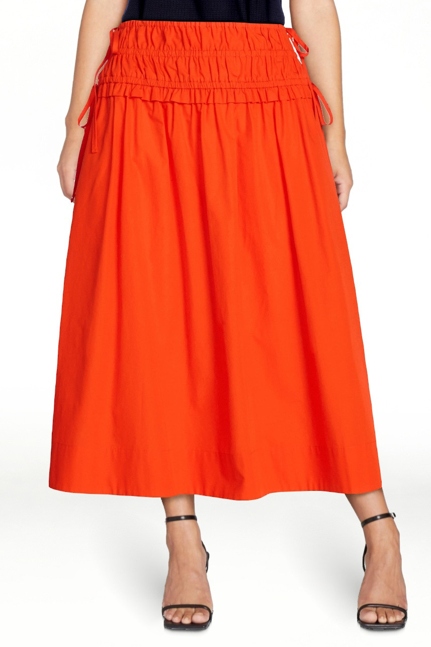 Free Assembly Women's and Women's Plus Smocked Drawstring Cotton Maxi Skirt, Sizes XS-4X | Walmart (US)