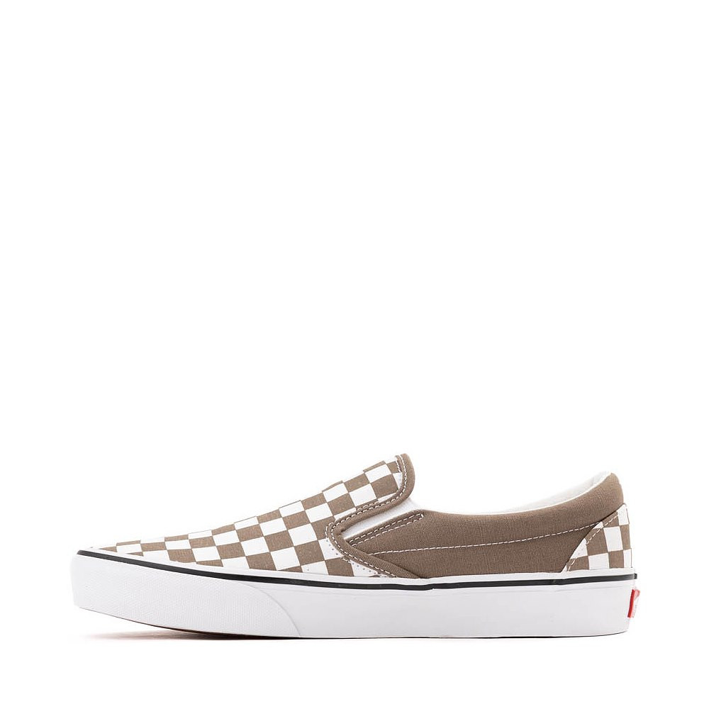 Vans Classic Slip-On Checkerboard Skate Shoe - Walnut | Journeys