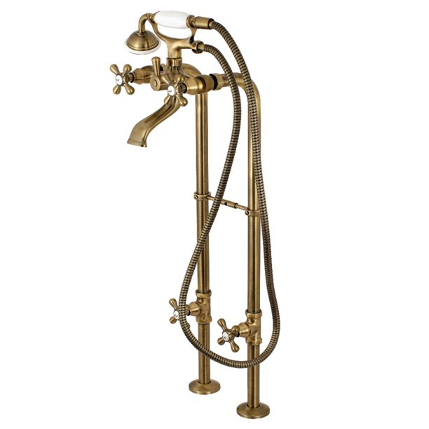 Kingston Brass Cck266k Kingston Floor Mounted Clawfoot Tub Filler - Brass | Walmart (US)
