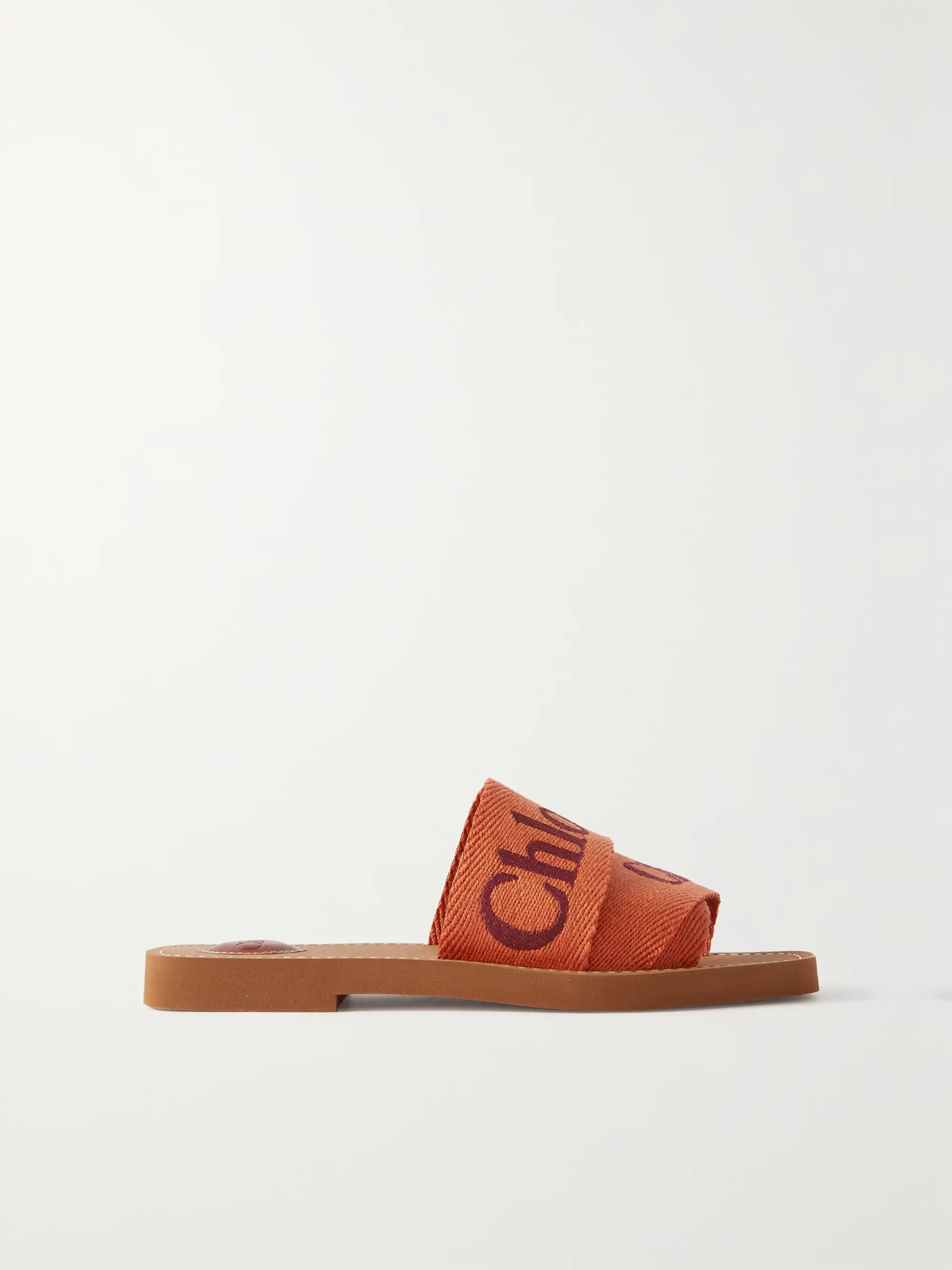 + NET SUSTAIN Woody embroidered canvas slides | NET-A-PORTER APAC