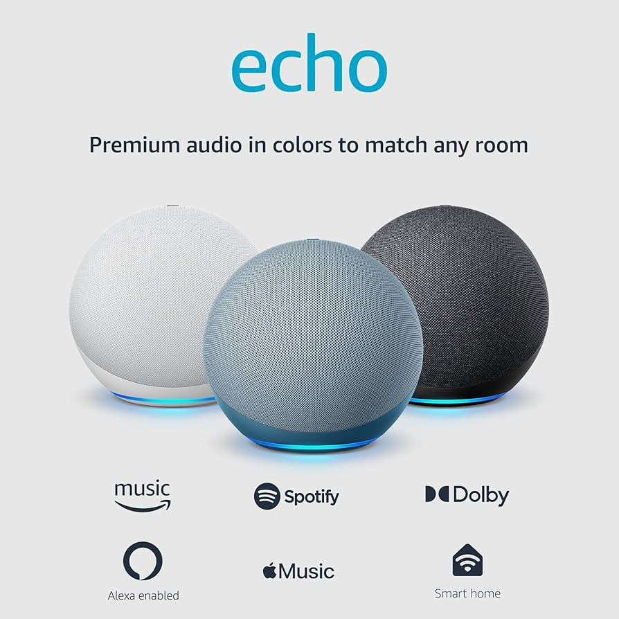 Amazon Echo (newest model), With premium sound, smart home hub, and Alexa, Twilight Blue | Amazon (US)