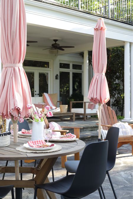Life is short. Have fun. Pick the pink. Market umbrellas add a great pop of energy to an outdoor space  

#LTKSeasonal #LTKhome #LTKstyletip