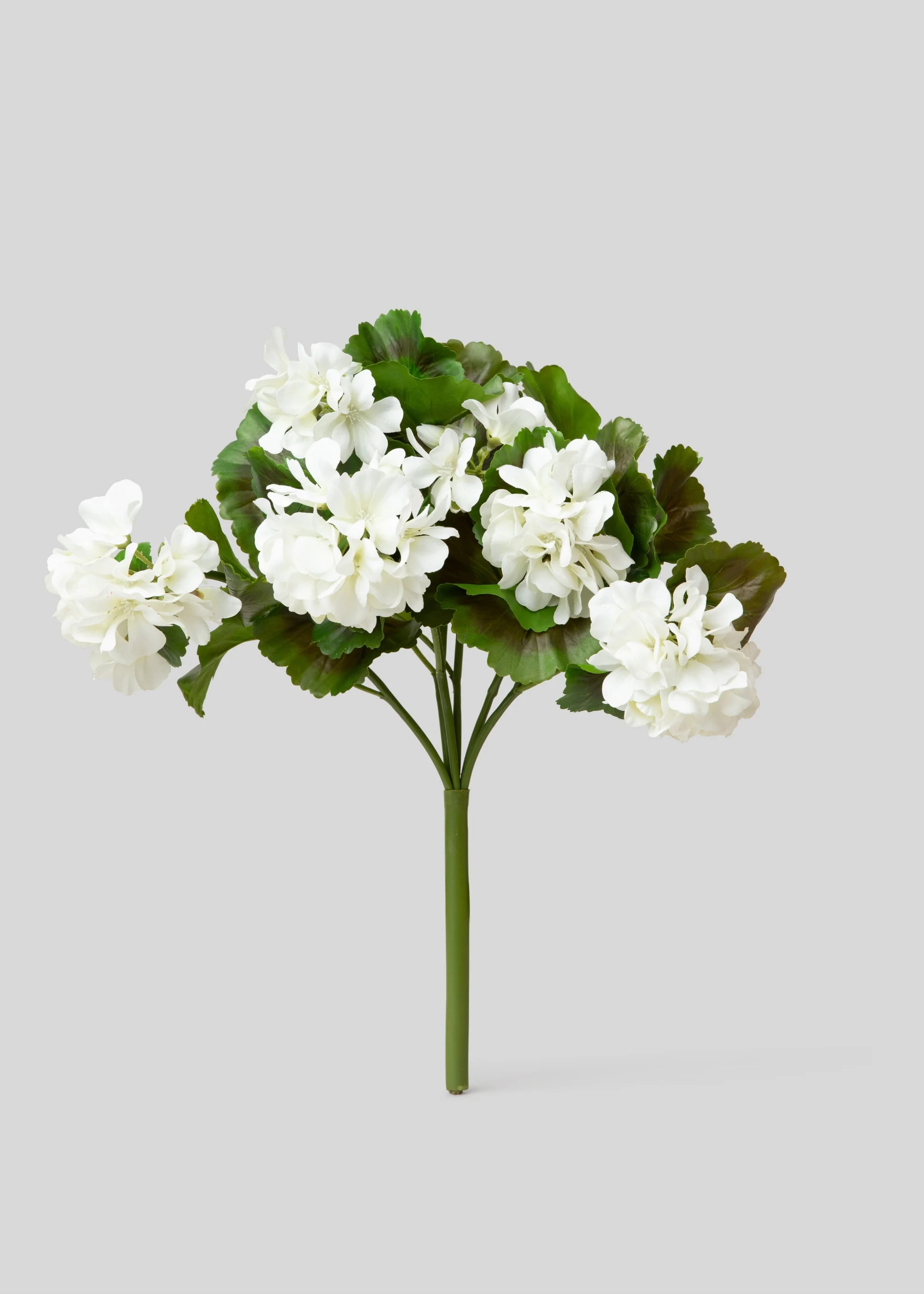 UV Treated Geranium Bush in White | Fake Outdoor Flowers at Afloral | Afloral