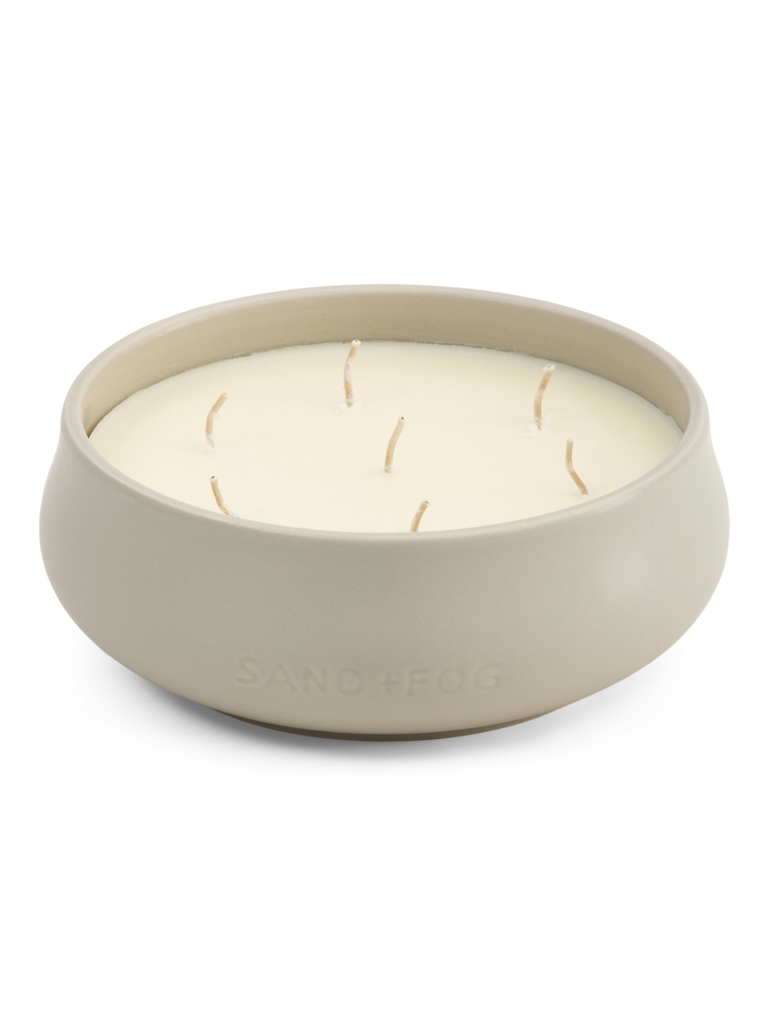 35oz Matte Ceramic Vanilla Sandalwood Candle | TJ Maxx