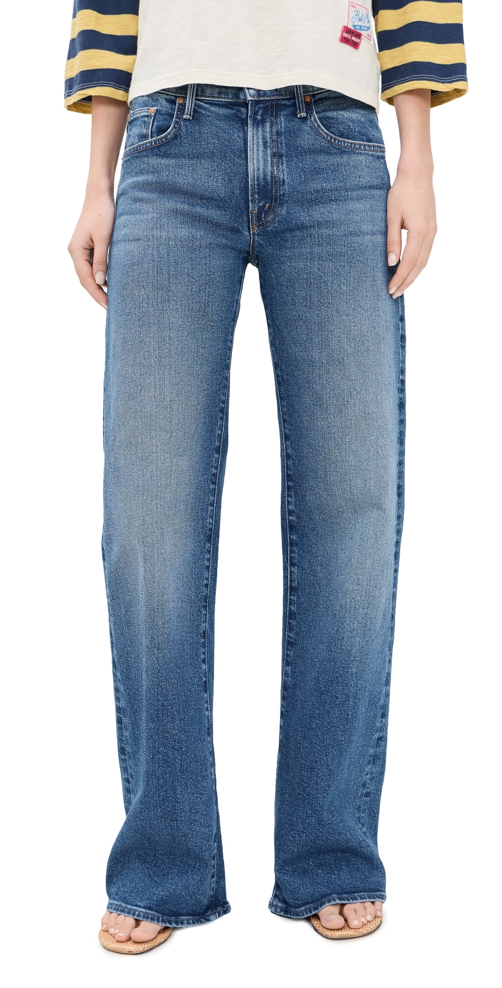 MOTHER The Lasso Heel Jeans Knick Knack Paddy Whack 34 | Shopbop