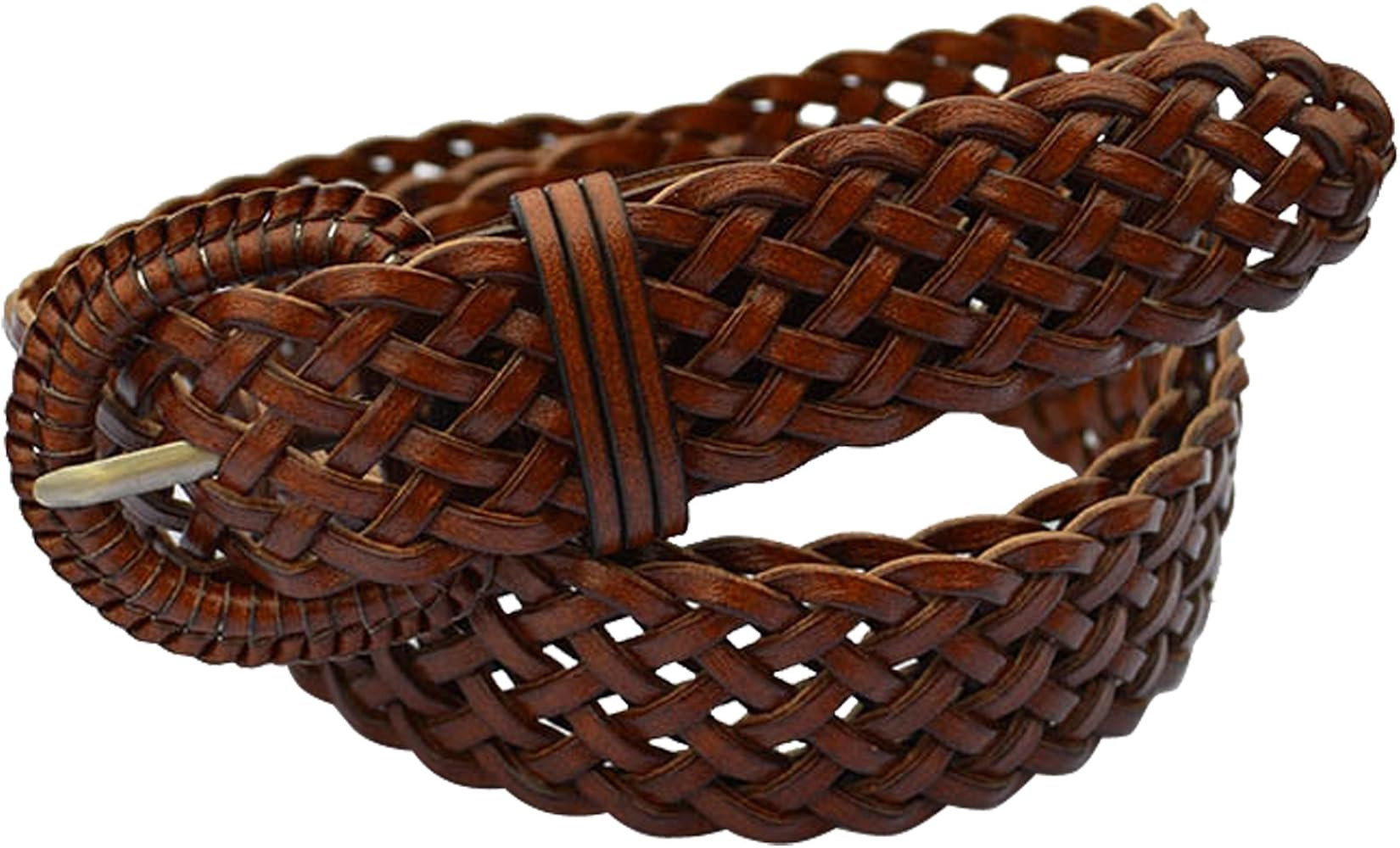 E-Clover Fashion Leather Woven Braided Belts Women's Jean Belt | Amazon (US)