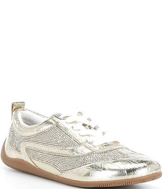Cade Crinkle Metallic and Rhinestone Retro Sneakers | Dillard's