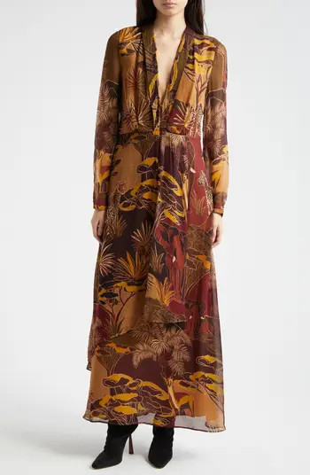 Savana Dream Plunge Long Sleeve Maxi Dress | Nordstrom