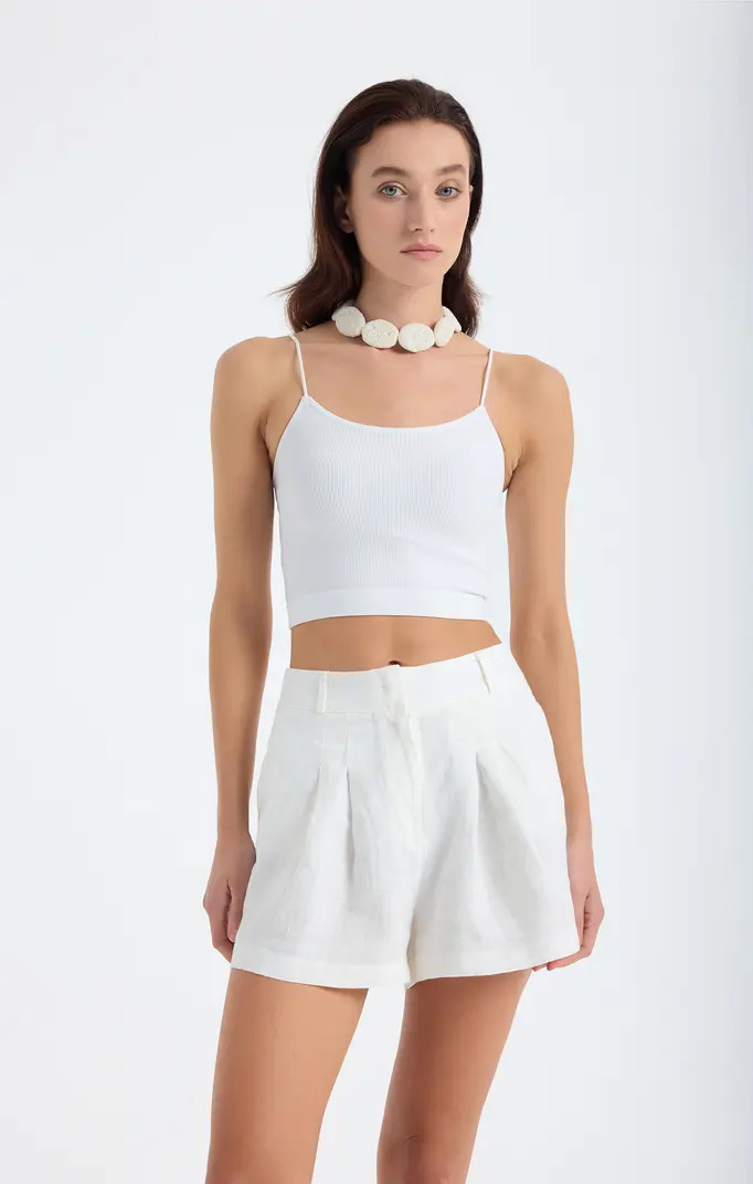 Reve 100% Linen Relaxed Fit High-Waist Shorts | Nordstrom
