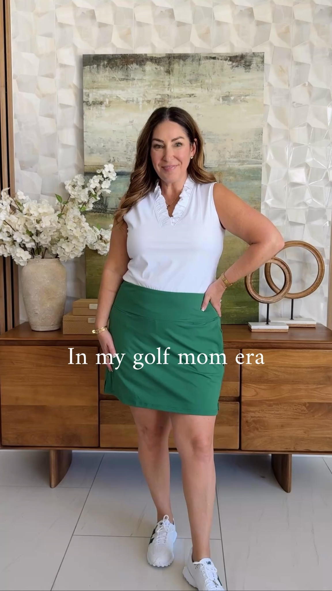 This look is giving country club chic meets weekend errand run — and honestly? That’s exactly the energy I’m here for. 👏🏻⛳️

This skort has mesh feeling undershorts with pockets to keep me cool. The ruffle top has SPF50 built in and to top off my golf mom era a cute bag charm for under $10!

Wearing large in top, XL in skort but could have used a large

#LTKmomlife #LTKActive #LTKMidsize
