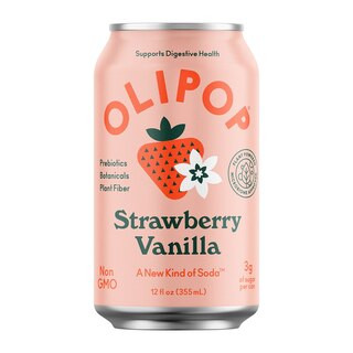 OLIPOP Prebiotic Soda, Strawberry Vanilla, 12 Oz | CVS Health