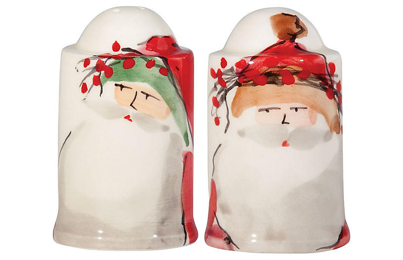Set of 2 Old St. Nick S&P Set - Red - VIETRI | One Kings Lane