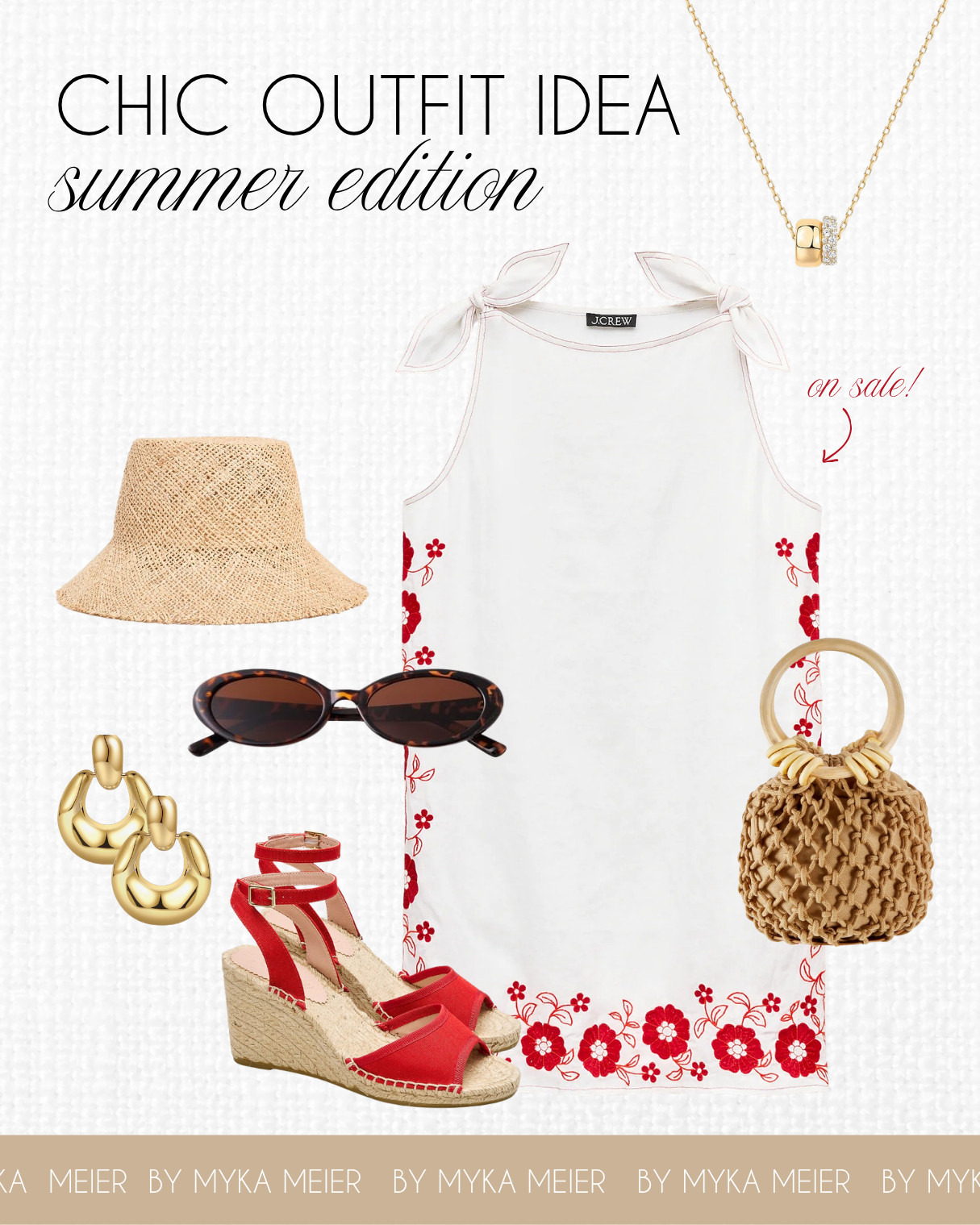 A little coastal chic, a little European summer. This embroidered mini dress, wedge sandals, woven handbag, statement earrings, and sun hat make the perfect warm-weather outfit. 

 #LTKootd #LTKSeasonal #LTKTravel
