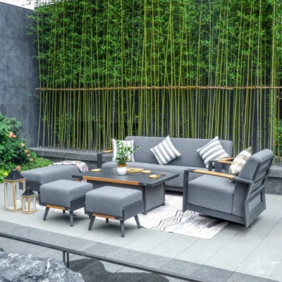 Geisi 8 - Person Outdoor Seating Group with Cushions | Wayfair North America