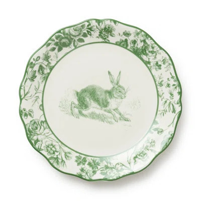 Le Jardin 8.5 Inch Salad Plates Set of 4 – Whimsical Bunny & Bloom Design for Appetizers, Sweets & Springtime Dining – Stoneware, Microwave & Dishwash | Wayfair North America