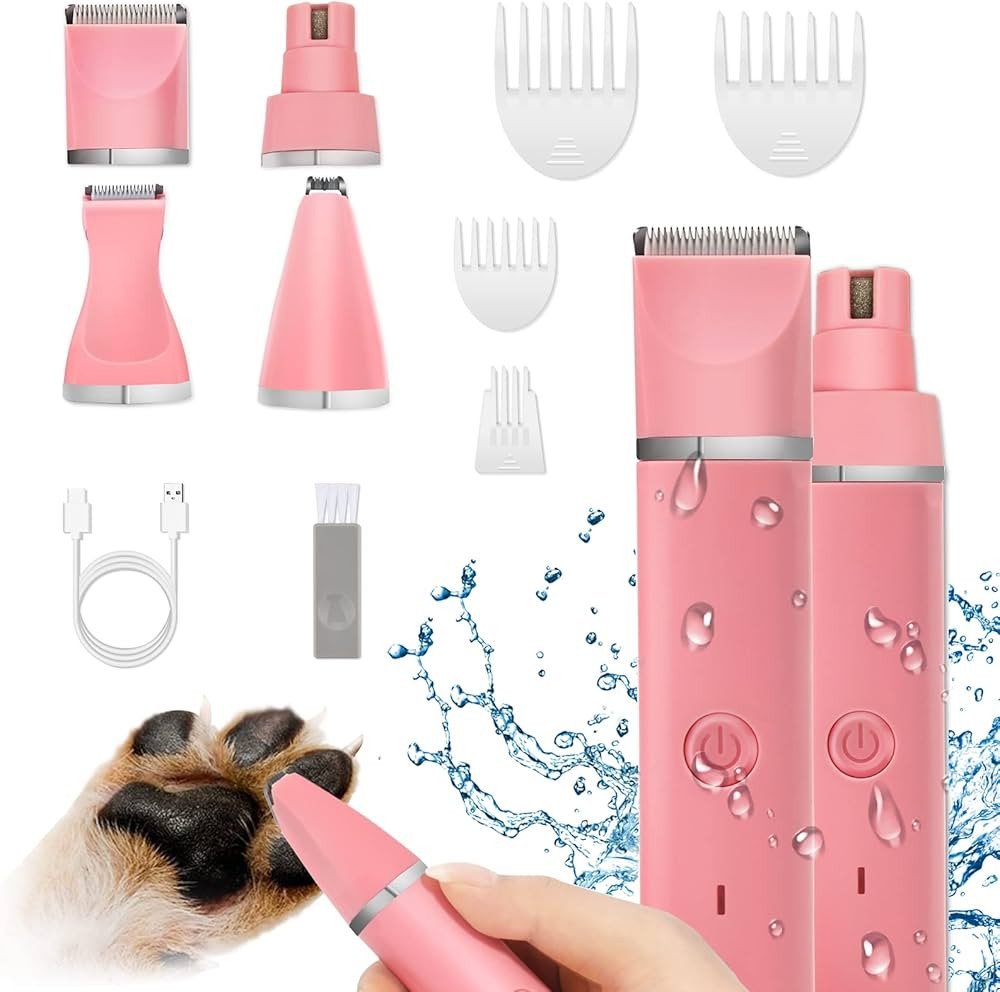 Low Noise Dog Paw Trimmer- Rechargeable Pet Cat Grooming Kit-Cordless Quiet | Amazon (US)