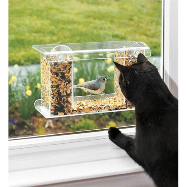 One-Way Mirror Window Tray Bird Feeder | Wayfair North America