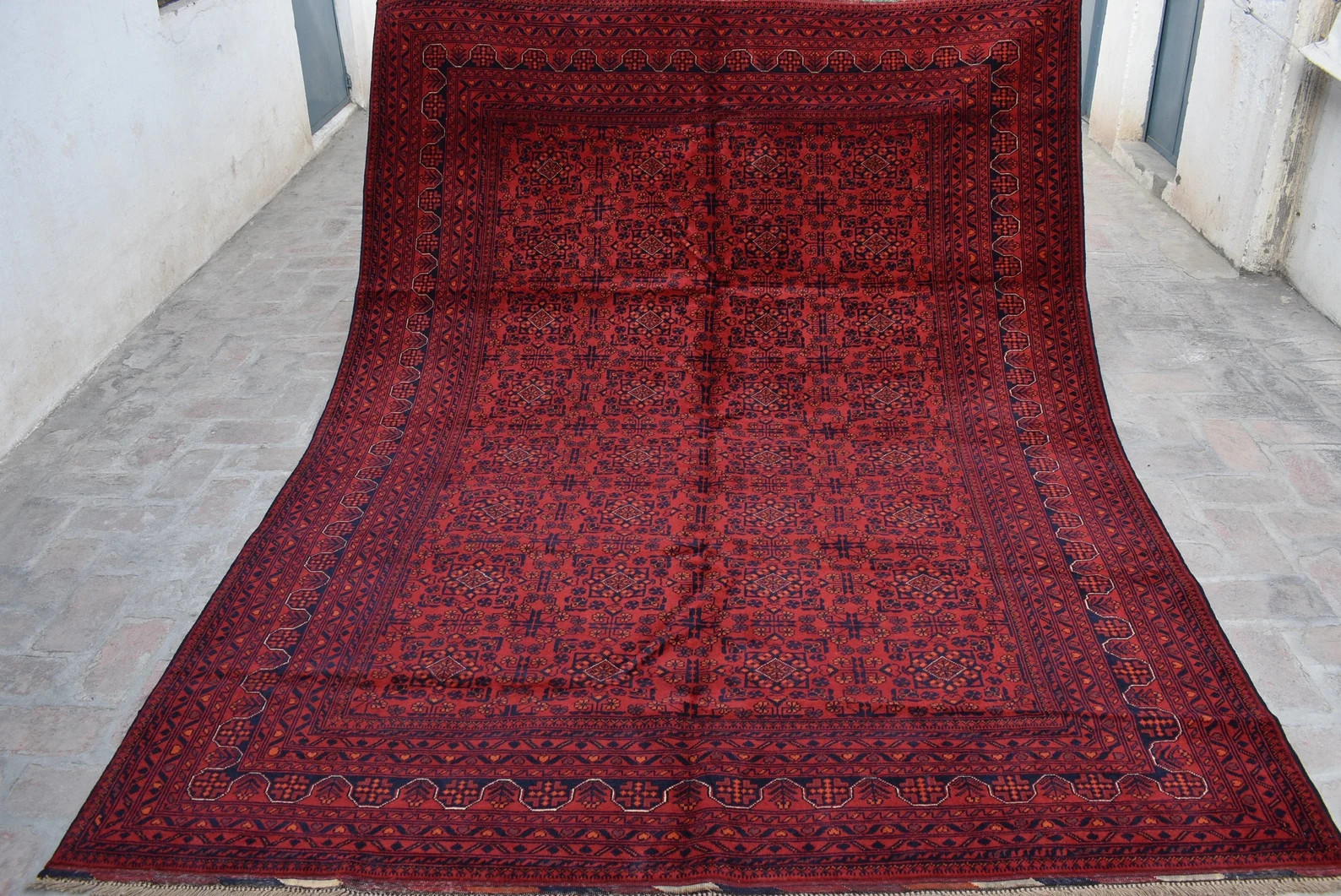 Gorgeous Handmade Afghan Rugs, Traditional 100% Wool Khall Mohammdi Stunning Area Rug, Bukhara Ru... | Etsy (US)