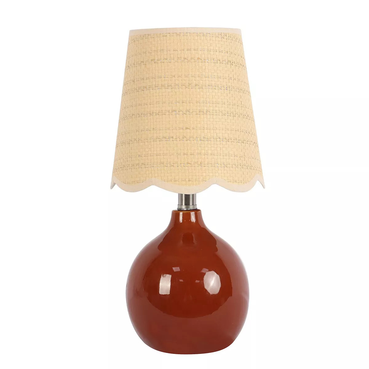 Scallop Brown Ceramic Accent Table Lamp | Kohl's