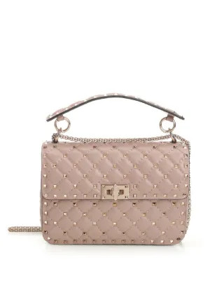 Valentino Garavani Medium Nappa Rockstud Spike Bag | Neutrals | FARFETCH GH | Farfetch Global