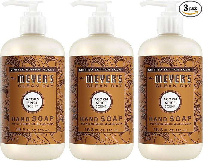 MRS. MEYER'S CLEAN DAY Hand Soap, Acorn Spice Scent, 12.5 Fl Oz Bottle - 3 Pack | Amazon (US)