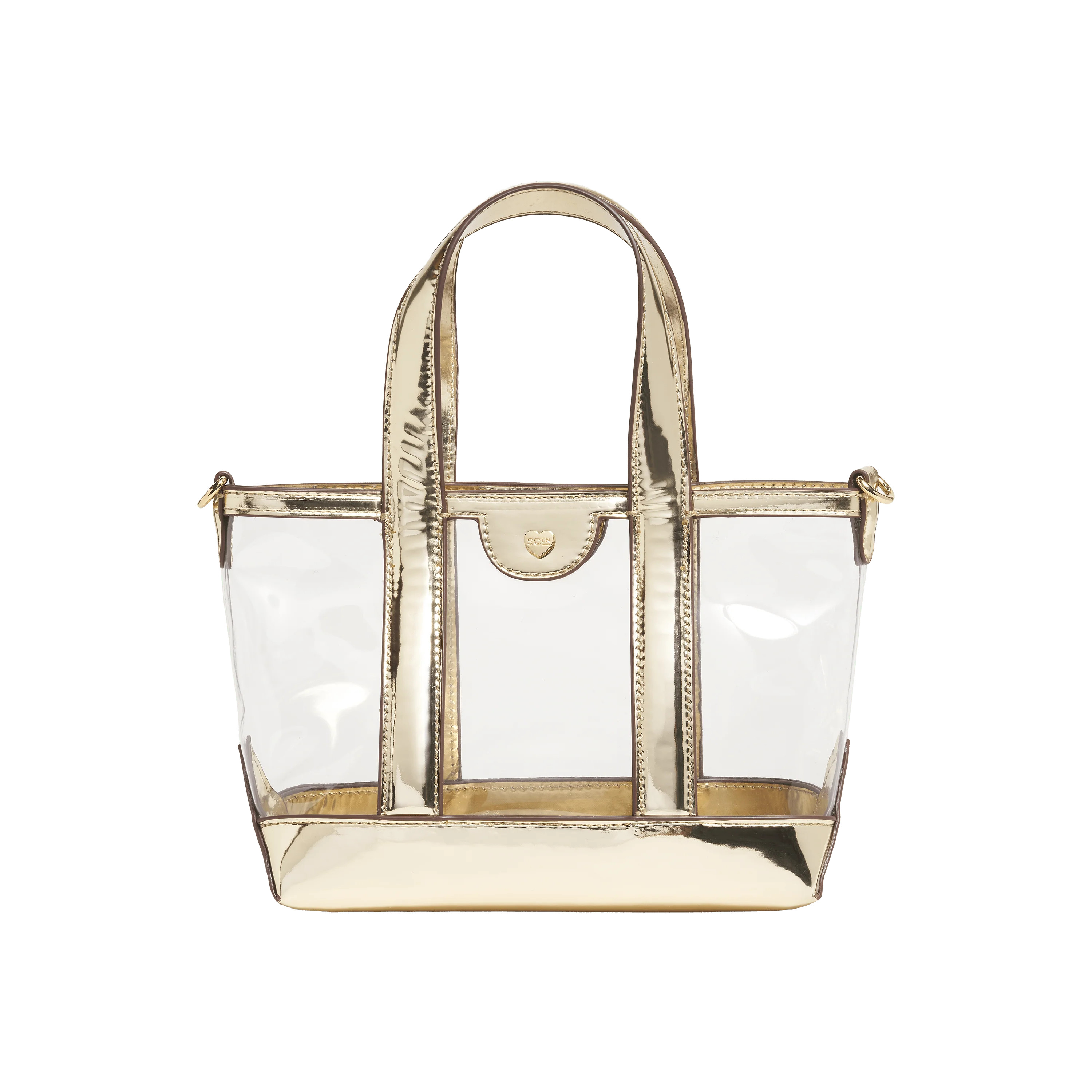 Clear Mini Tote Crossbody Bag by Stoney Clover Lane Clear/Gold Metallic | Stoney Clover Lane