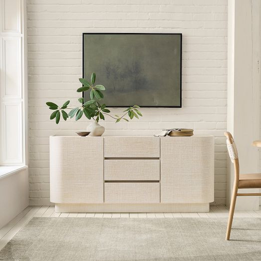 Solstice Painted Raffia Buffet (64") | West Elm CA