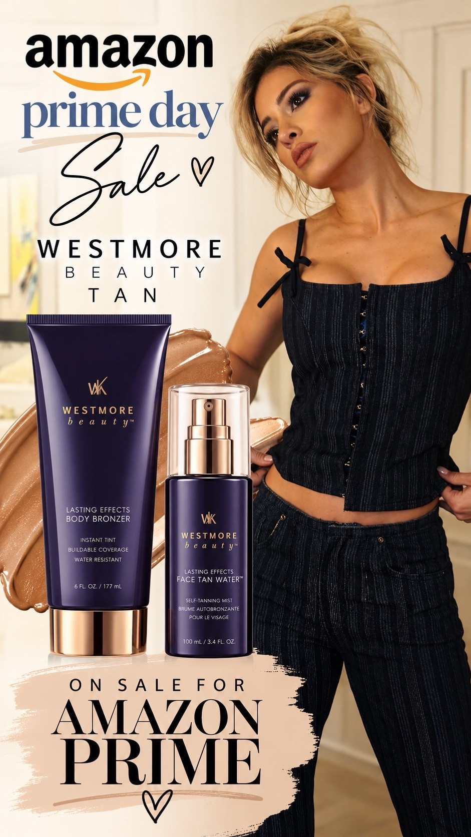 My FAVORITE tan is on sale for Prime Day 🤎✨ The Westmore Body Coverage Perfector gives the prettiest bronzed, even glow and makes your skin look SO good. If you’ve been wanting to try it, now’s the time 👏🏼 Linking it on my LTK! 🛍️

#AmazonPrimeDay #PrimeDayDeals #AmazonFinds #LTKBeauty #LTKFinds #WestmoreBeauty #BodyBronzer #BeautyFavorites #BeautyFinds #AmazonBeauty #GlowUp #BronzedSkin