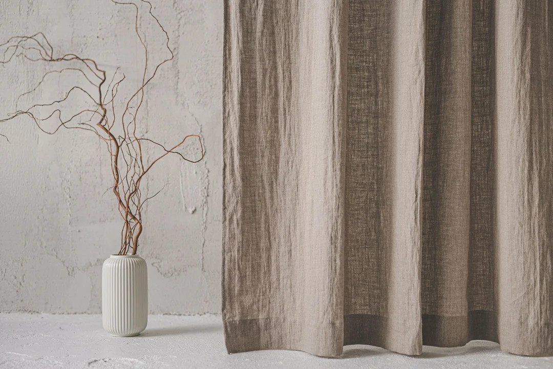 Natural Washed Linen Curtains, Softened Linen Curtains in Various Colors, Custom Length Curtains,... | Etsy (US)