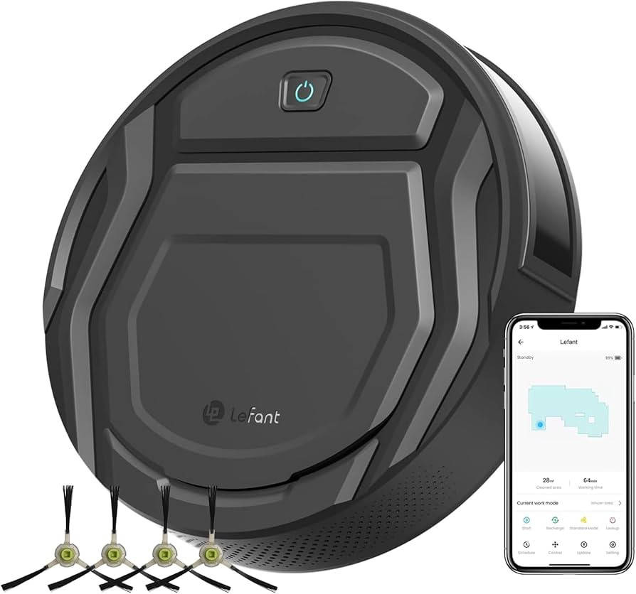Lefant Robot Vacuum Cleaner with 2200Pa Powerful Suction,120 Mins,Tangle-Free,WiFi/Alexa/APP/Blue... | Amazon (US)