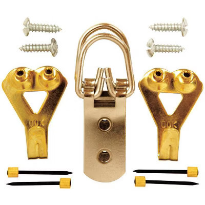 OOK Brass-Plated Professional Picture Hanging Set 50 lb 12 pk | Target