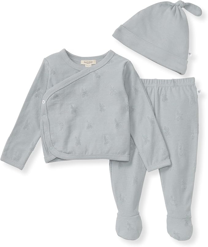 Burt's Bees Baby baby-girls Unisex Baby Take Me Home Set, 3-piece Top, Pant, and Hat Bundle | Amazon (US)