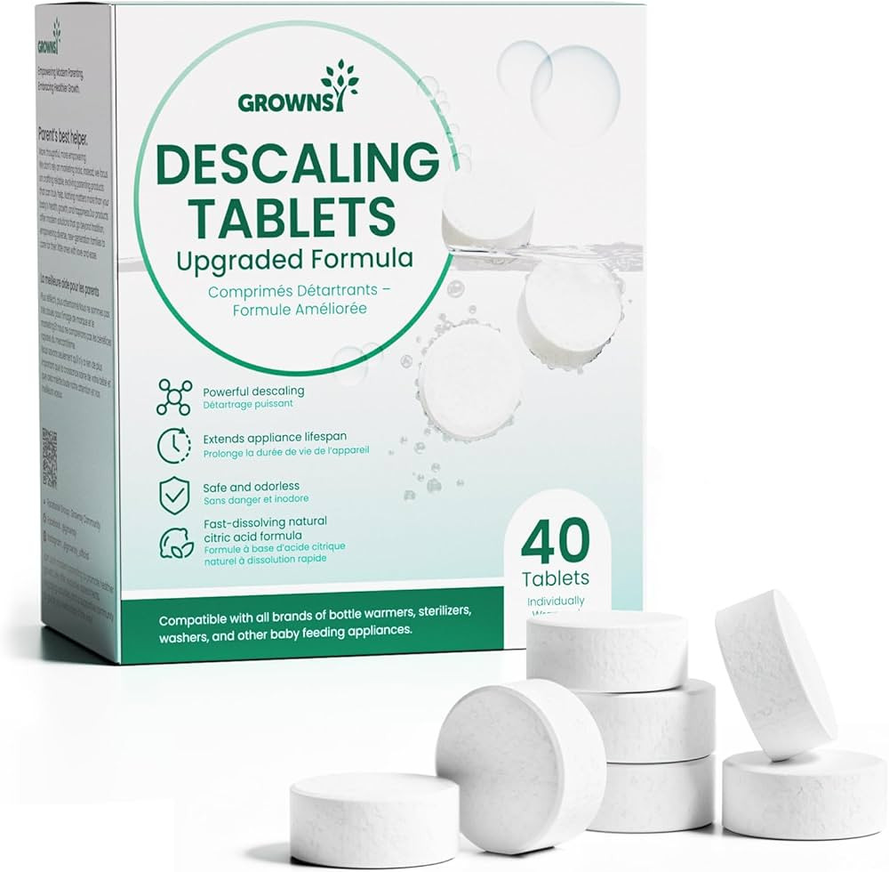 GROWNSY Descaling Tablets for Bottle Warmer & Sterilizer, Daily Essential Descaler, Cleaner for B... | Amazon (US)