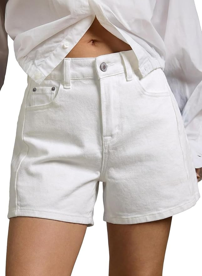 Sidefeel Women's Jean Shorts High Waisted Stretchy Casual Side Seam Denim Shorts | Amazon (US)