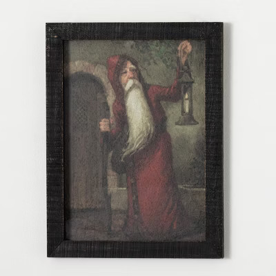 24" Sullivans Vintage Santa Christmas Wall Art, Multicolor, Indoor Christmas Decor | Target