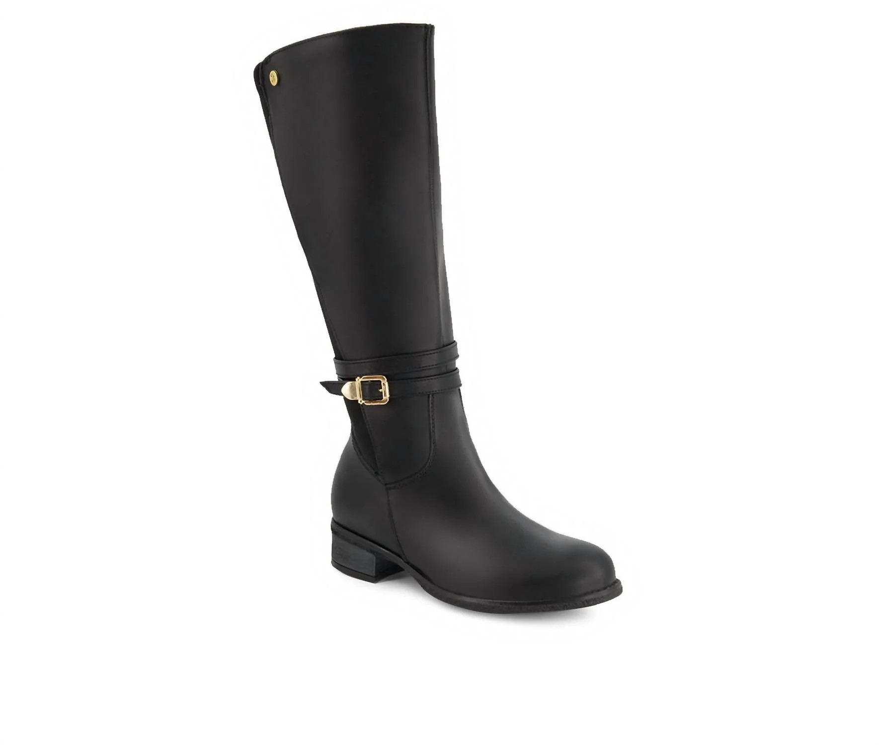 Women's Leather Riding Boots In Black | Shop Simon